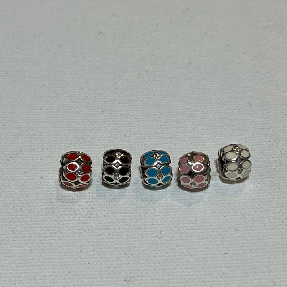 Brighton Mini Ring of Flowers Bead Set of 5 Colors NWOT